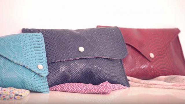 Tuto vidéo : Réaliser une pochette de soirée et son foulard assorti 